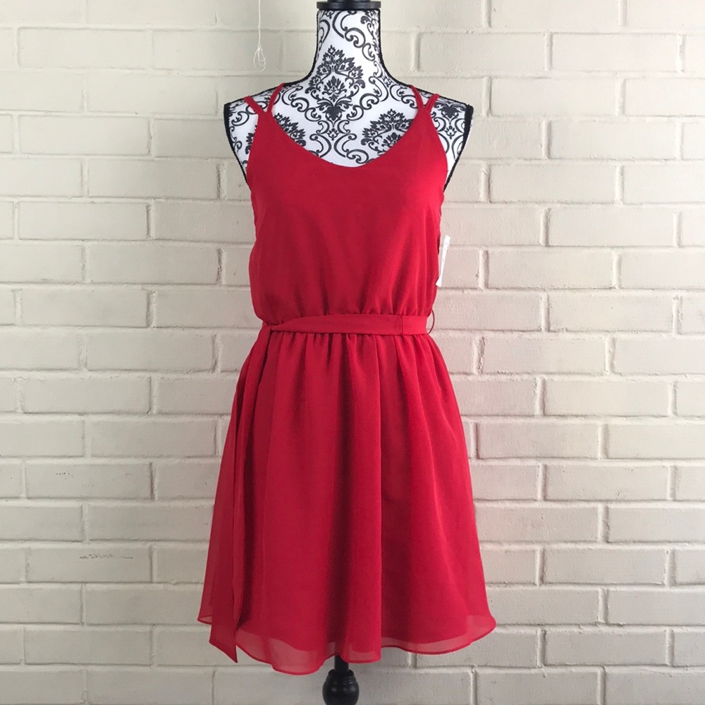 Chelsea28 Red Midi Dress